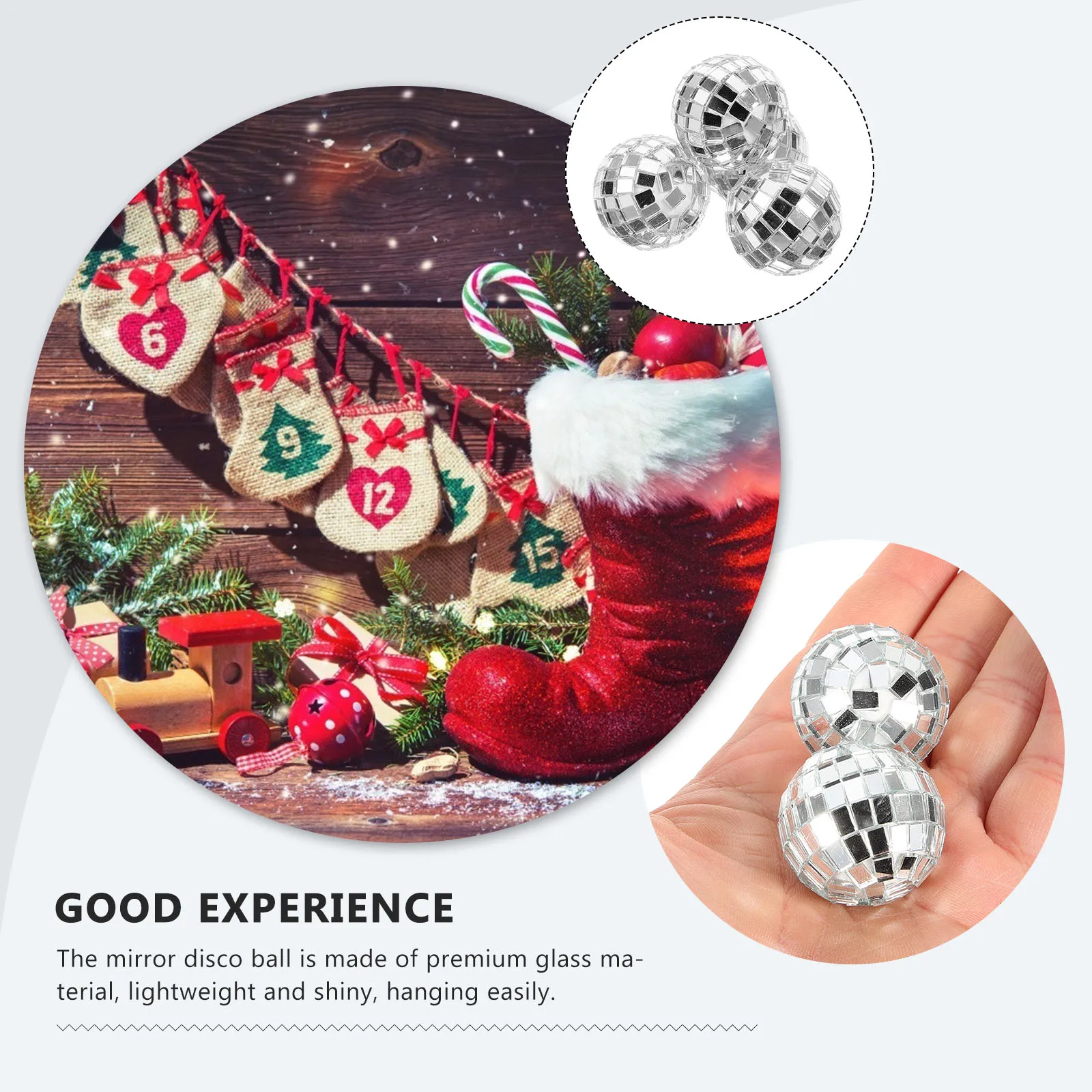 12 pcs Mirror Disco Balls Reflective Hanging Decor 3cm Silver Glass for Party Wedding Christmas Decorations Room DIY
12 pcs Mirror Disco Balls Reflective Hanging Decor 3cm Silver Glass for Party Wedding Christmas Decorations Room DIY