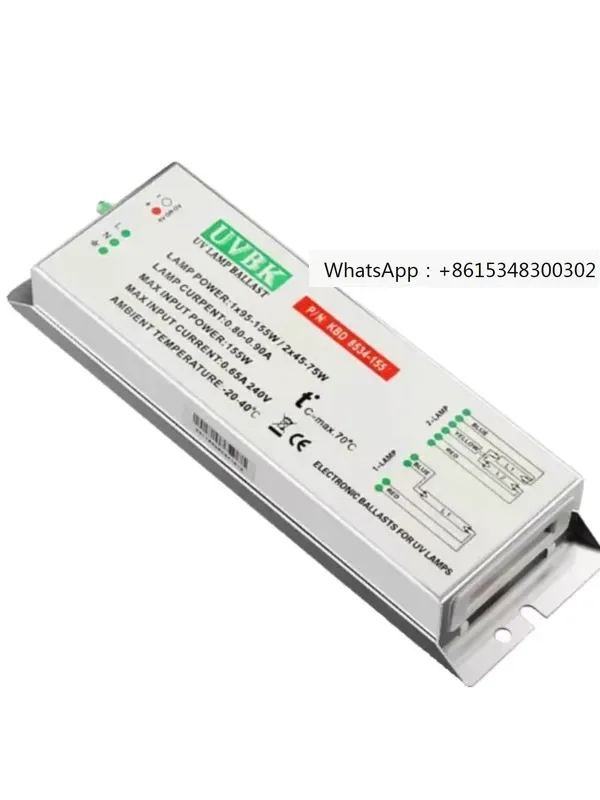 Тайваньский балласт UVBK KBD 8534-155 95-155 Вт, прямая трубка, U-V лампа, электронный выпрямитель
Тайваньский балласт UVBK KBD 8534-155 95-155 Вт, прямая трубка, U-V лампа, электронный выпрямитель