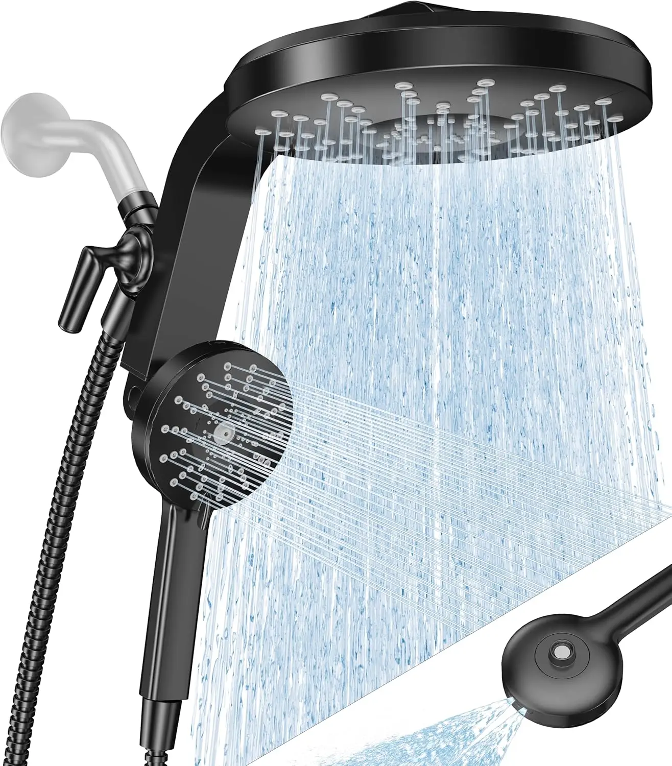 Magnetic Dual Showerhead Set with 8 Spray Modes, Adjustable Holder and Power Jets for Enhanced Shower Experience
Magnetic Dual Showerhead Set with 8 Spray Modes, Adjustable Holder and Power Jets for Enhanced Shower Experience