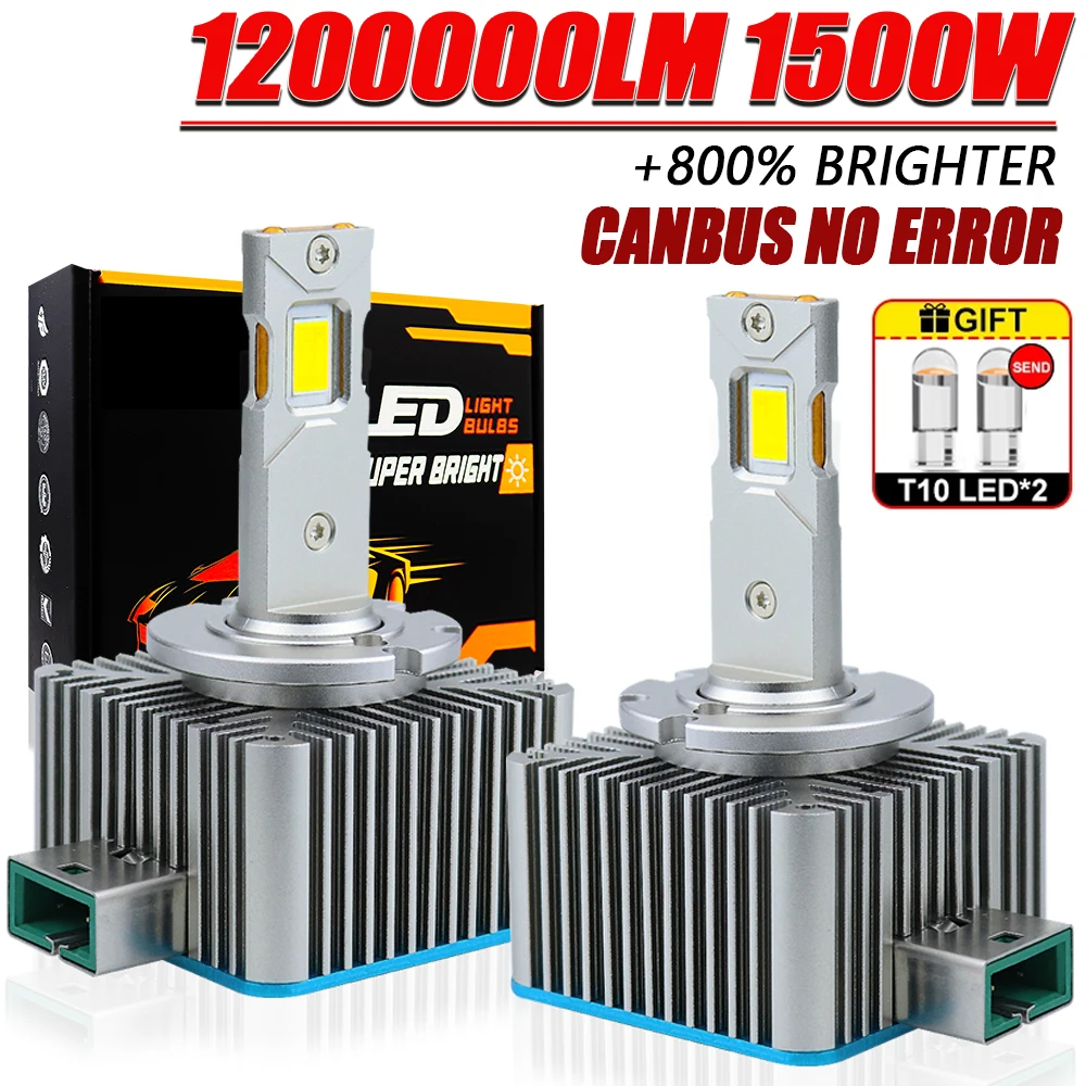Xenon D1S D3S LED Powerful Headlight Bulb Canbus D2S D4S D8S D2R D4R HID Car Lights 1200000LM 6500K Plug&Play D SERIES Auto Lamp
Xenon D1S D3S LED Powerful Headlight Bulb Canbus D2S D4S D8S D2R D4R HID Car Lights 1200000LM 6500K Plug&Play D SERIES Auto Lamp