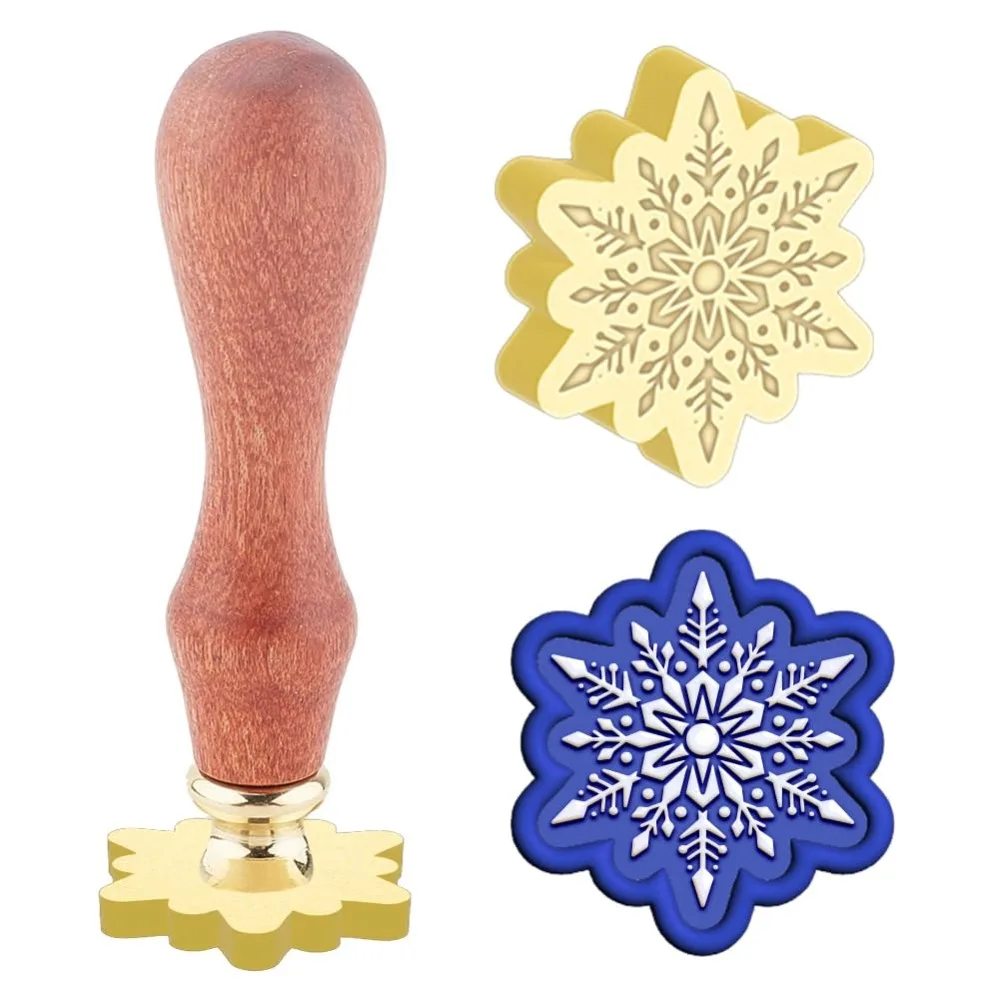 Snowflake Seal Stamp Replaceable Envelopes DIY Seal Stamp 3D Embossed Retro Brass Head Yellow Sandalwood Handle for Gift
Snowflake Seal Stamp Replaceable Envelopes DIY Seal Stamp 3D Embossed Retro Brass Head Yellow Sandalwood Handle for Gift