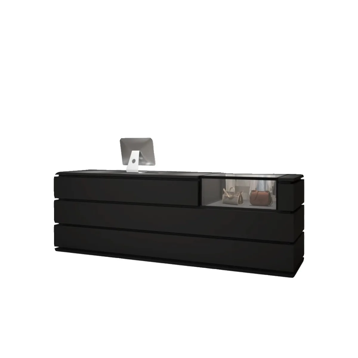Simple modern women's clothing store clothing store bar checkout page display cabinet integrated front desk reception Nakajima c
Simple modern women's clothing store clothing store bar checkout page display cabinet integrated front desk reception Nakajima c