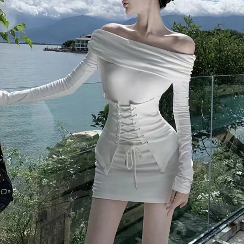 Women's Clothing Fall Off Shoulder Long Sleeve Strap Short Spice Club Party Dress
Women's Clothing Fall Off Shoulder Long Sleeve Strap Short Spice Club Party Dress