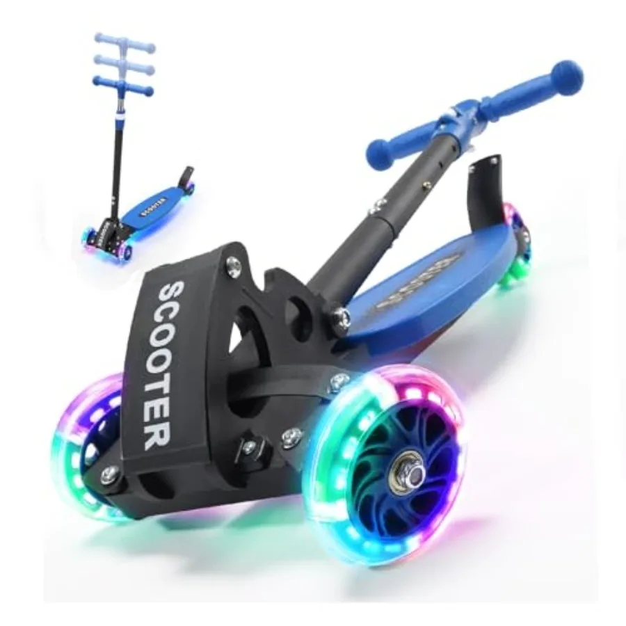 3 Wheel Scooter for Ages 6-12 LED Light-Up Kick Scooter Portable Foldable Adjustable Height Durable Metal Construction 6" Extra
3 Wheel Scooter for Ages 6-12 LED Light-Up Kick Scooter Portable Foldable Adjustable Height Durable Metal Construction 6" Extra