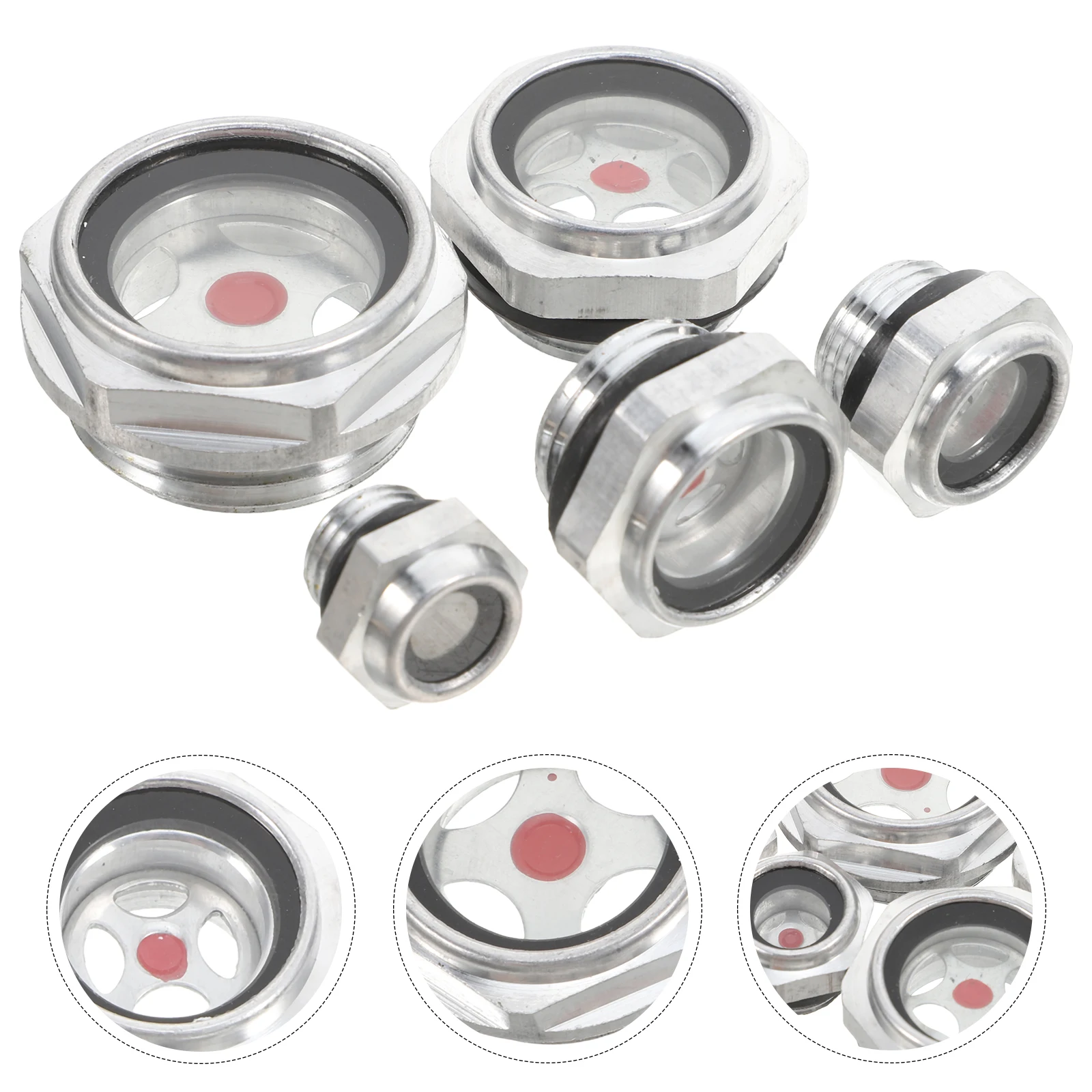 5pcs Aluminum Alloy Oil Level Gauge For Air Compressor Tank Durable Liquid Indicator Easy Installation Clear Leak
5pcs Aluminum Alloy Oil Level Gauge For Air Compressor Tank Durable Liquid Indicator Easy Installation Clear Leak