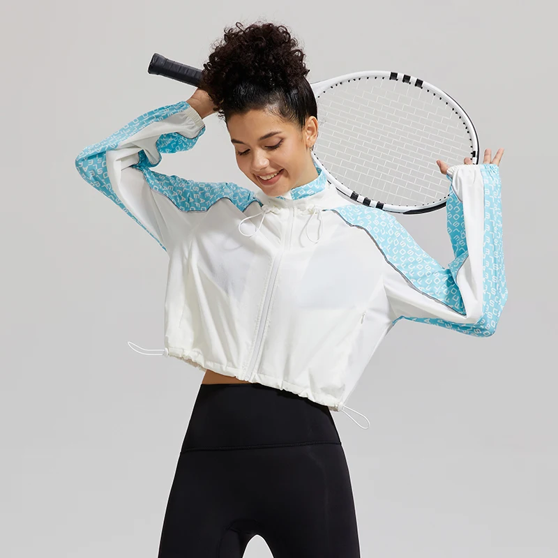 Summer Sports Zip Up Crop Jacket For Women Long Sleeve Yoga Gym Thin Sweatshirt Workout Shirt Girls Running Jacket With Hood
Summer Sports Zip Up Crop Jacket For Women Long Sleeve Yoga Gym Thin Sweatshirt Workout Shirt Girls Running Jacket With Hood