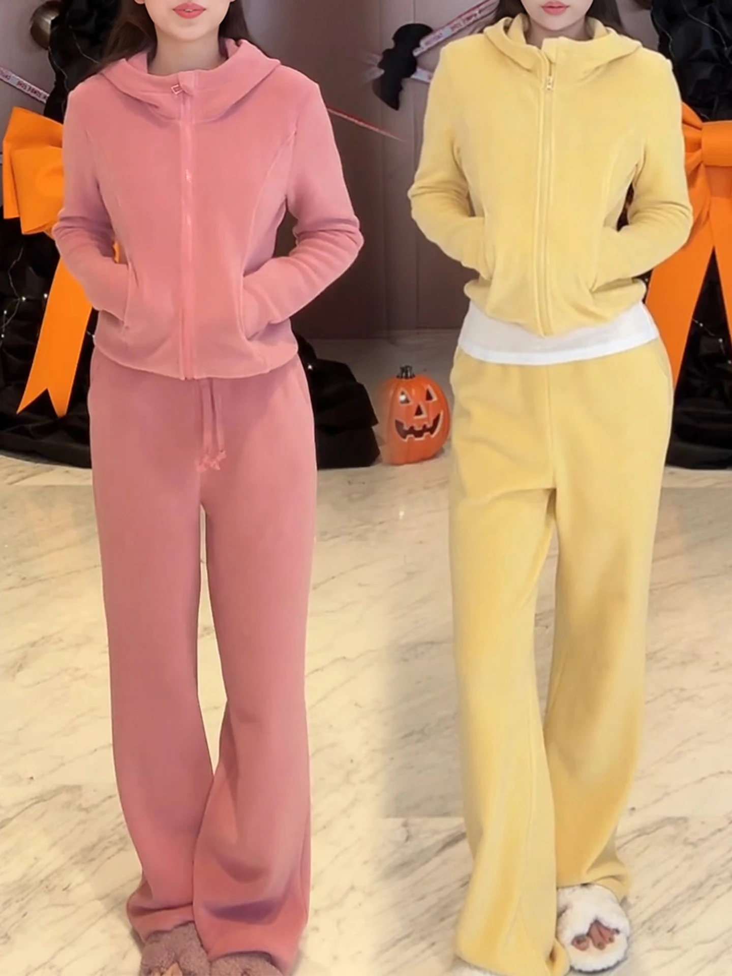 Fashionable Casual Sportswear Set Women's Slimming Sweatshirt Wide Leg Pants Two Piece Trendy Autumn Winter New Arrival
Fashionable Casual Sportswear Set Women's Slimming Sweatshirt Wide Leg Pants Two Piece Trendy Autumn Winter New Arrival