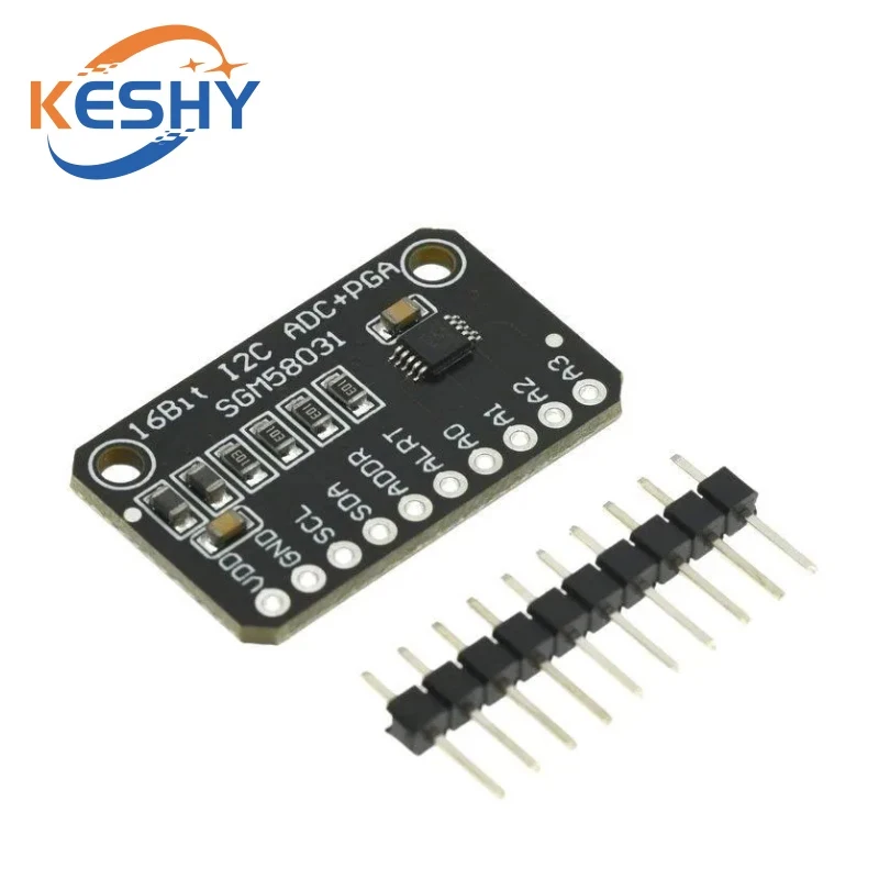 SGM58031 Development Board 16-bit High Precision I2C Module 4 Channel ADC Data Acquisition Converter
SGM58031 Development Board 16-bit High Precision I2C Module 4 Channel ADC Data Acquisition Converter