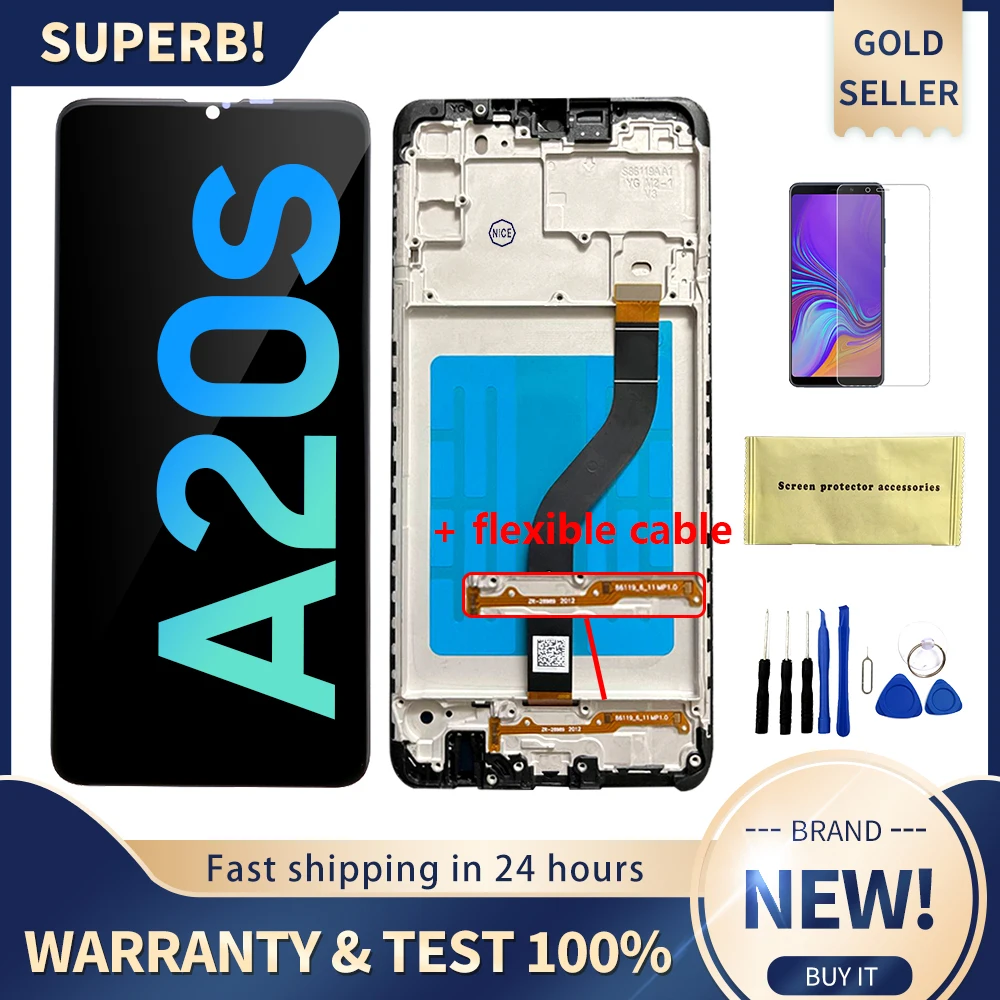 100% гарантия ЖК-дисплей с сенсорным экраном для Samsung A20s SM-A207F Дигитайзер дисплея для Galaxy SM-A207M SM-A2070 Экран в сборе + рамка
100% гарантия ЖК-дисплей с сенсорным экраном для Samsung A20s SM-A207F Дигитайзер дисплея для Galaxy SM-A207M SM-A2070 Экран в сборе + рамка