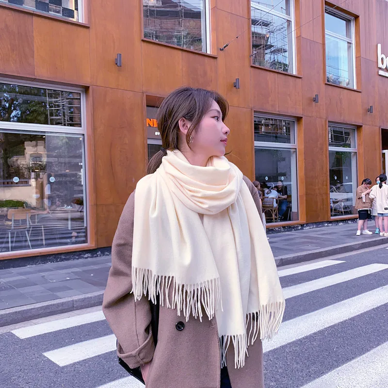 Женский шерстяной шарф, очень теплая однотонная универсальная зимняя шаль из смеси кашемира
Женский шерстяной шарф, очень теплая однотонная универсальная зимняя шаль из смеси кашемира
