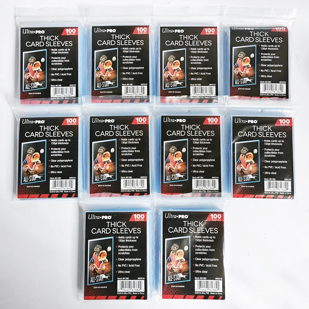 10 Packs Ultra PRO Clear Card Sleeves 72x94mm for Standard Size Trading&Game&KpopPhoto Cards-Ideal Match for Cards Collector
10 Packs Ultra PRO Clear Card Sleeves 72x94mm for Standard Size Trading&Game&KpopPhoto Cards-Ideal Match for Cards Collector