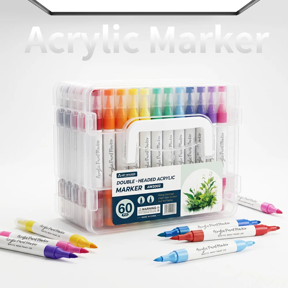 12/24/36/48/60 Colors Dual Tip Acrylic Markers Set Professional Painting DIY Crafts Creation Art Decoration Design Drawing Tools
12/24/36/48/60 Colors Dual Tip Acrylic Markers Set Professional Painting DIY Crafts Creation Art Decoration Design Drawing Tools