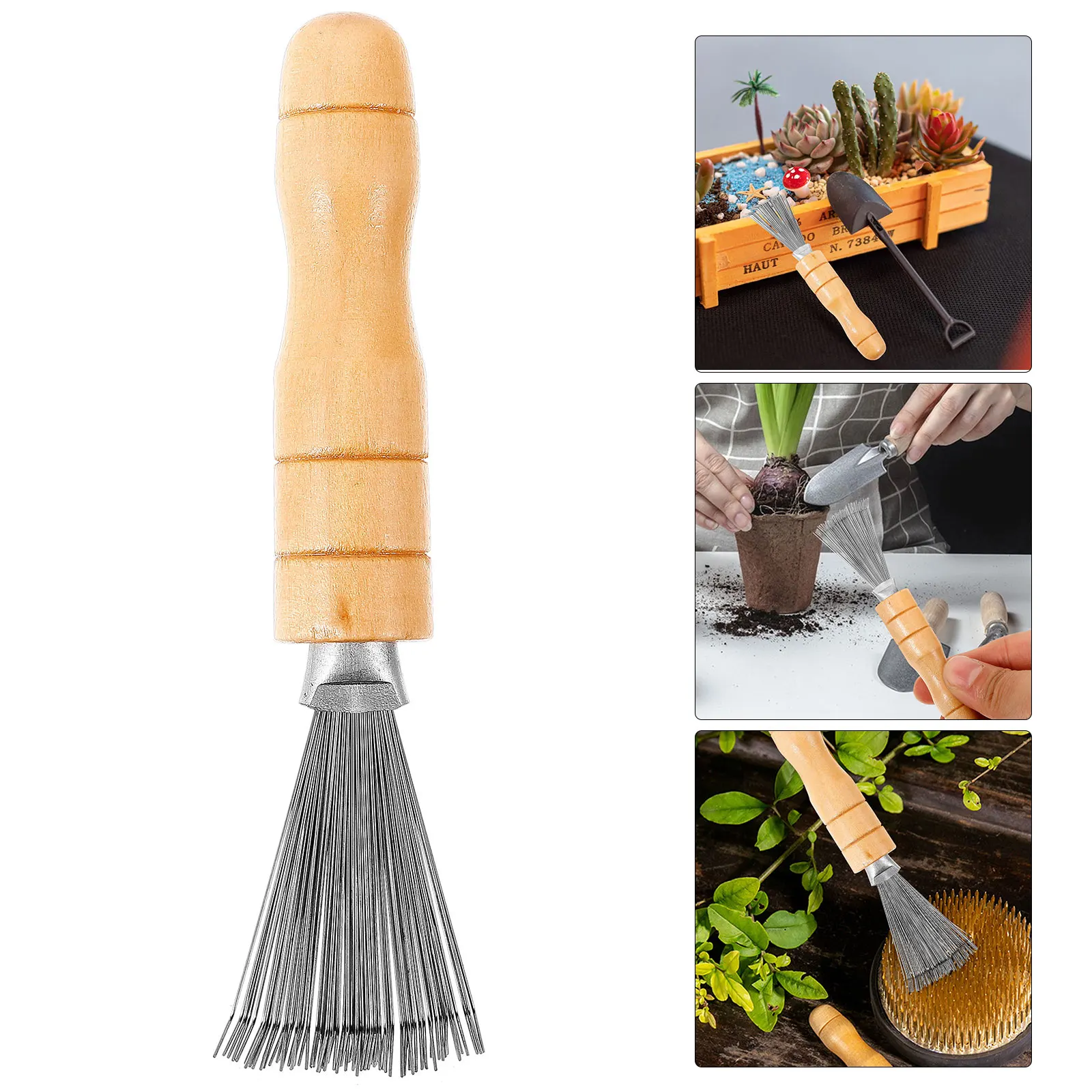 Jianshan Cleaning Rake Floral Wire Stainless Steel Florist Supplies Flower Arranging Tools Compact Durable Wood Handle Needle
Jianshan Cleaning Rake Floral Wire Stainless Steel Florist Supplies Flower Arranging Tools Compact Durable Wood Handle Needle