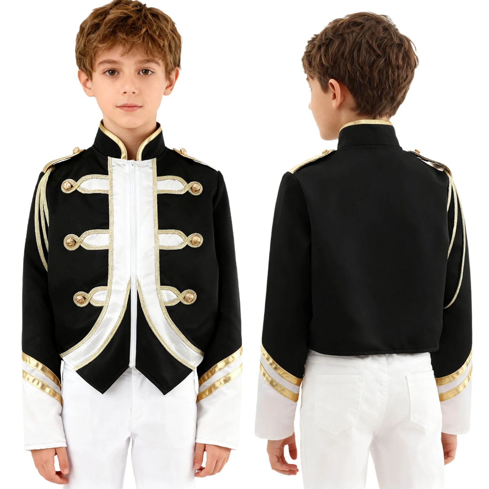 Halloween Prince Trumpet Honor Guard Team Cosplay Jackets Marching Band Royal Prince Long Sleeve Coat Drum Performance Uniform
Halloween Prince Trumpet Honor Guard Team Cosplay Jackets Marching Band Royal Prince Long Sleeve Coat Drum Performance Uniform