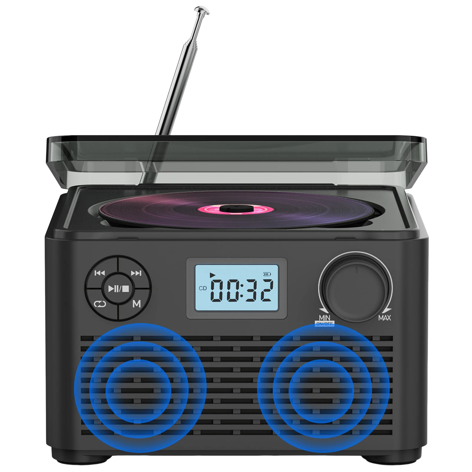 Portable CD MP3 Players with Bluetooth FM Radio Function HIFI Stereo Sound 4000mAh Rechargeable Multi-functions CD Boombox
Portable CD MP3 Players with Bluetooth FM Radio Function HIFI Stereo Sound 4000mAh Rechargeable Multi-functions CD Boombox