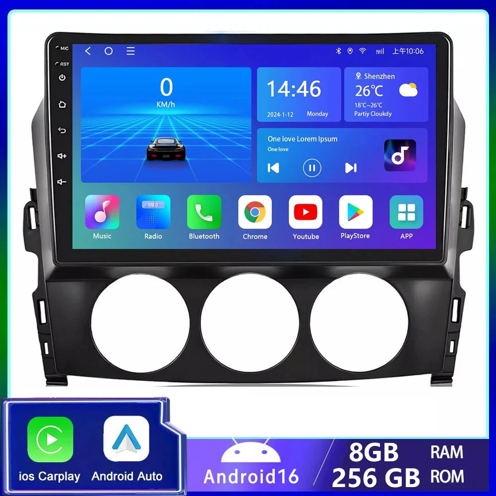 Android 16 Carplay Car Radio Multimedia Video Player For Mazda MX-5 MX5 MX 5 NC 2005-2015 Head Unit 4G WiFi Bluetooth DSP RDS
Android 16 Carplay Car Radio Multimedia Video Player For Mazda MX-5 MX5 MX 5 NC 2005-2015 Head Unit 4G WiFi Bluetooth DSP RDS