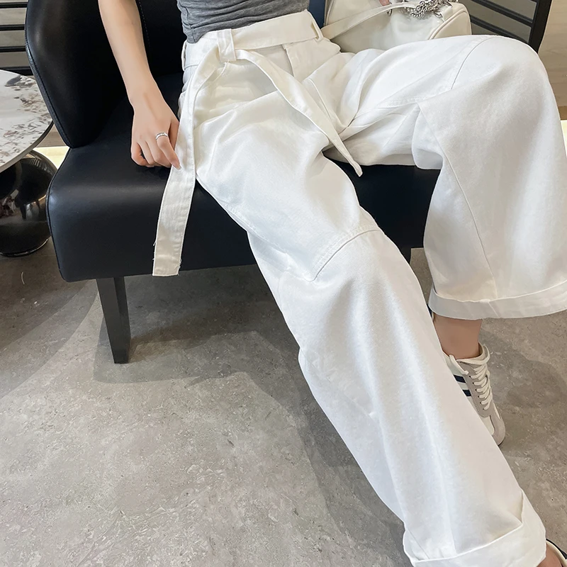 Cotton Jeans Women High Waist Wide Leg Denim Pants Korean Fashion Loose Casual with Belt White Jeans Trousers
Cotton Jeans Women High Waist Wide Leg Denim Pants Korean Fashion Loose Casual with Belt White Jeans Trousers