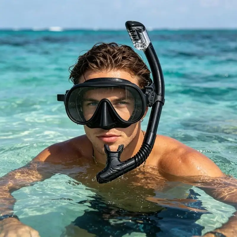Snorkeling Mask And Breathing Apparatus Set For Safe And hydrous quests K1YF
Snorkeling Mask And Breathing Apparatus Set For Safe And hydrous quests K1YF