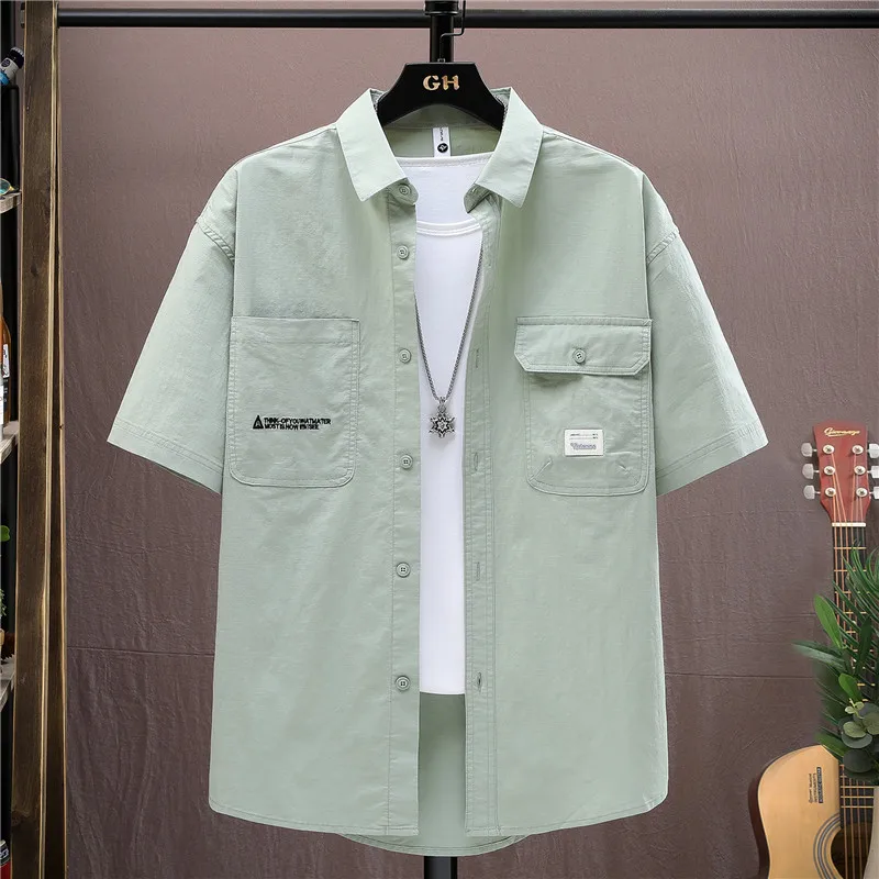 Pure Cotton Short Sleeve Shirt Men's Summer Thin Workwear Shirt Half Sleeve Trendy Casual Versatile Loose Fit Breathable Shirt
Pure Cotton Short Sleeve Shirt Men's Summer Thin Workwear Shirt Half Sleeve Trendy Casual Versatile Loose Fit Breathable Shirt