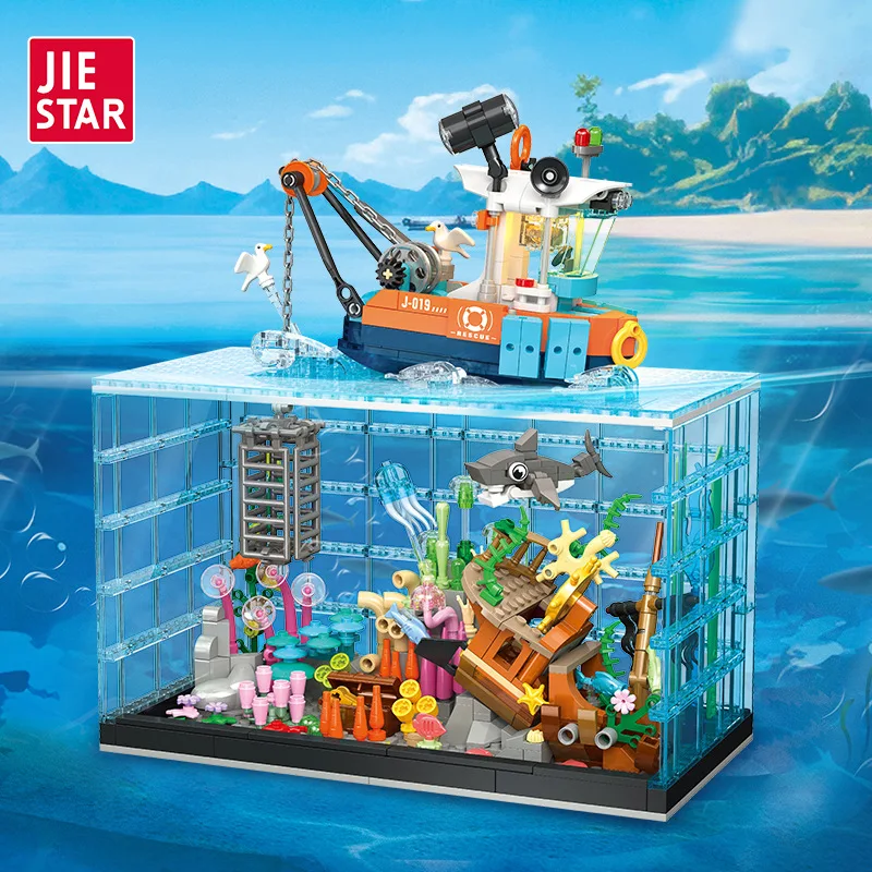 MOC Diving Adventure Fish Tank with Light, Building Blocks, Boys' Toys, Puzzle Assembly Toys, Model Gifts Wholesale
MOC Diving Adventure Fish Tank with Light, Building Blocks, Boys' Toys, Puzzle Assembly Toys, Model Gifts Wholesale