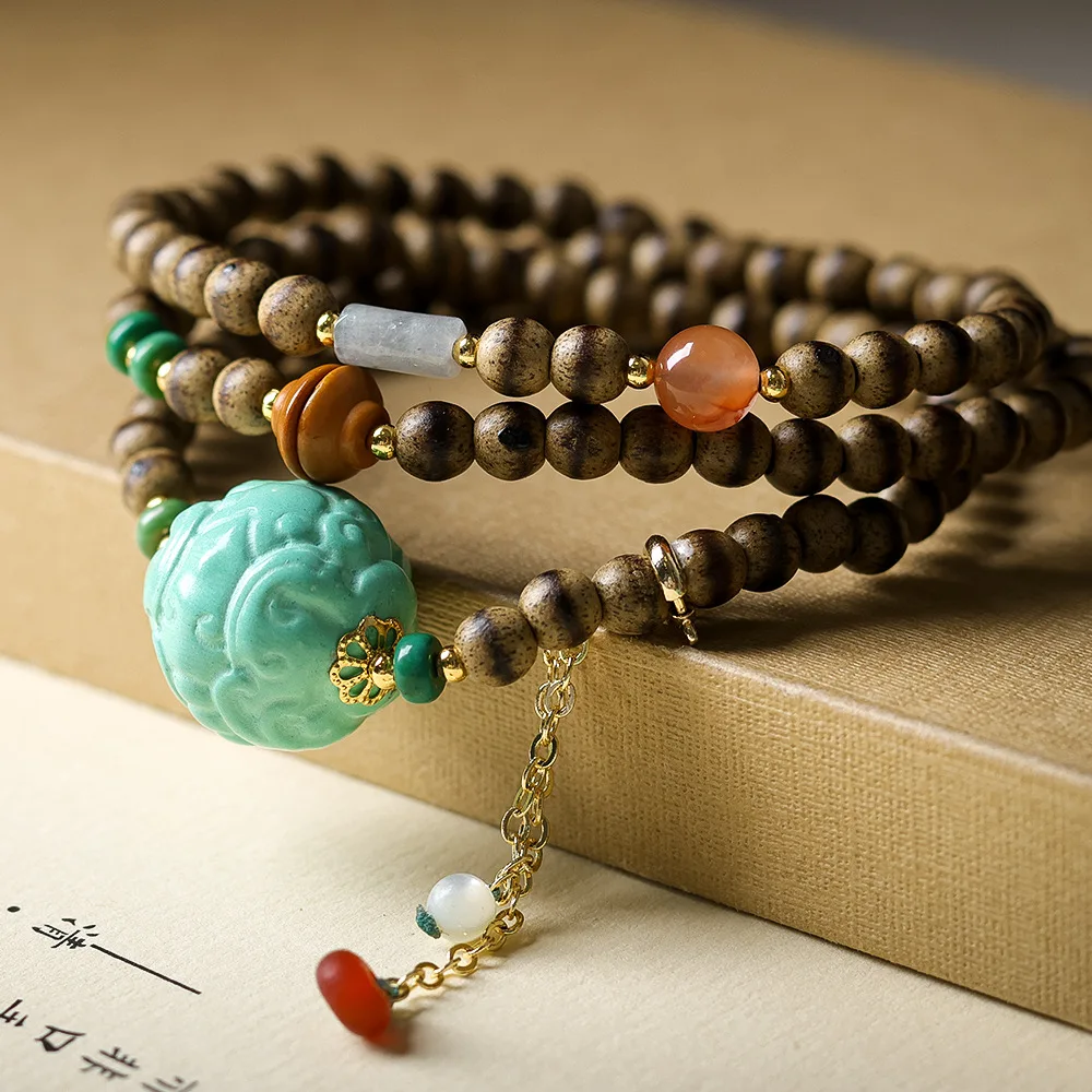 Original Design Turquoise Dragon Bead Single-Strand Butter-Yellow Agarwood Multi-Circle BraceletSouth Red Agate Jadeite Bracelet
Original Design Turquoise Dragon Bead Single-Strand Butter-Yellow Agarwood Multi-Circle BraceletSouth Red Agate Jadeite Bracelet