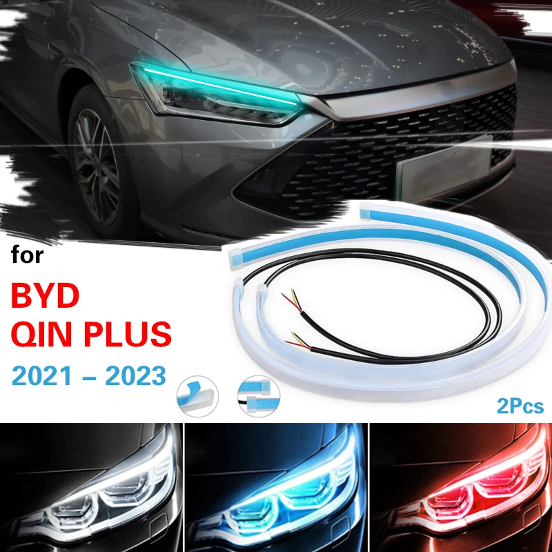 2pcs DRL LED Strip Turn Signal Light Bright Flexible Drl Led Daytime Running Light for Car Headlight For BYD QIN PLUS 2021-2023
2pcs DRL LED Strip Turn Signal Light Bright Flexible Drl Led Daytime Running Light for Car Headlight For BYD QIN PLUS 2021-2023