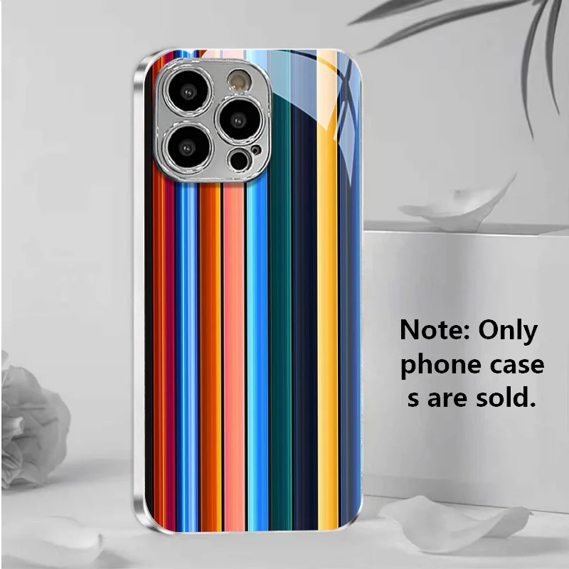 Fashion rainbow vertical stripe pattern electroplated glass phone case, suitable for iPhone 17, 16, 15, 14, 13, 12, 11, etc.
Fashion rainbow vertical stripe pattern electroplated glass phone case, suitable for iPhone 17, 16, 15, 14, 13, 12, 11, etc.