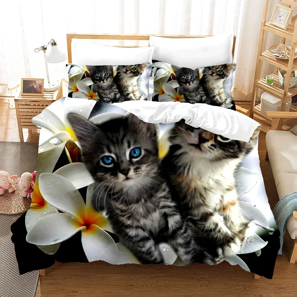 Lovely Pet Cat Animal Funny Comfortable Duvet Quilt Cover Pillowcase Bedding Set Children Bedroom Decoration Home Textile
Lovely Pet Cat Animal Funny Comfortable Duvet Quilt Cover Pillowcase Bedding Set Children Bedroom Decoration Home Textile