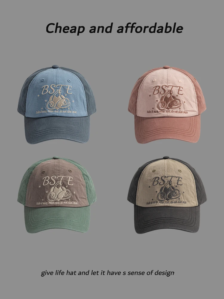 Niche color matching embroidered baseball cap female tide brand face small hat wide brim deep top cap
Niche color matching embroidered baseball cap female tide brand face small hat wide brim deep top cap