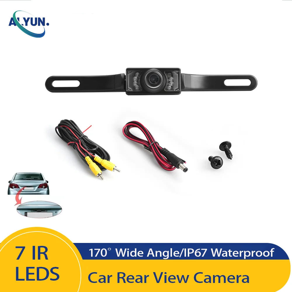 7IR LEDS Car Rear View Camera Reverse Backup Camera 170 Wide Angle Night Vision License Plate IP67 Waterproof
7IR LEDS Car Rear View Camera Reverse Backup Camera 170 Wide Angle Night Vision License Plate IP67 Waterproof
