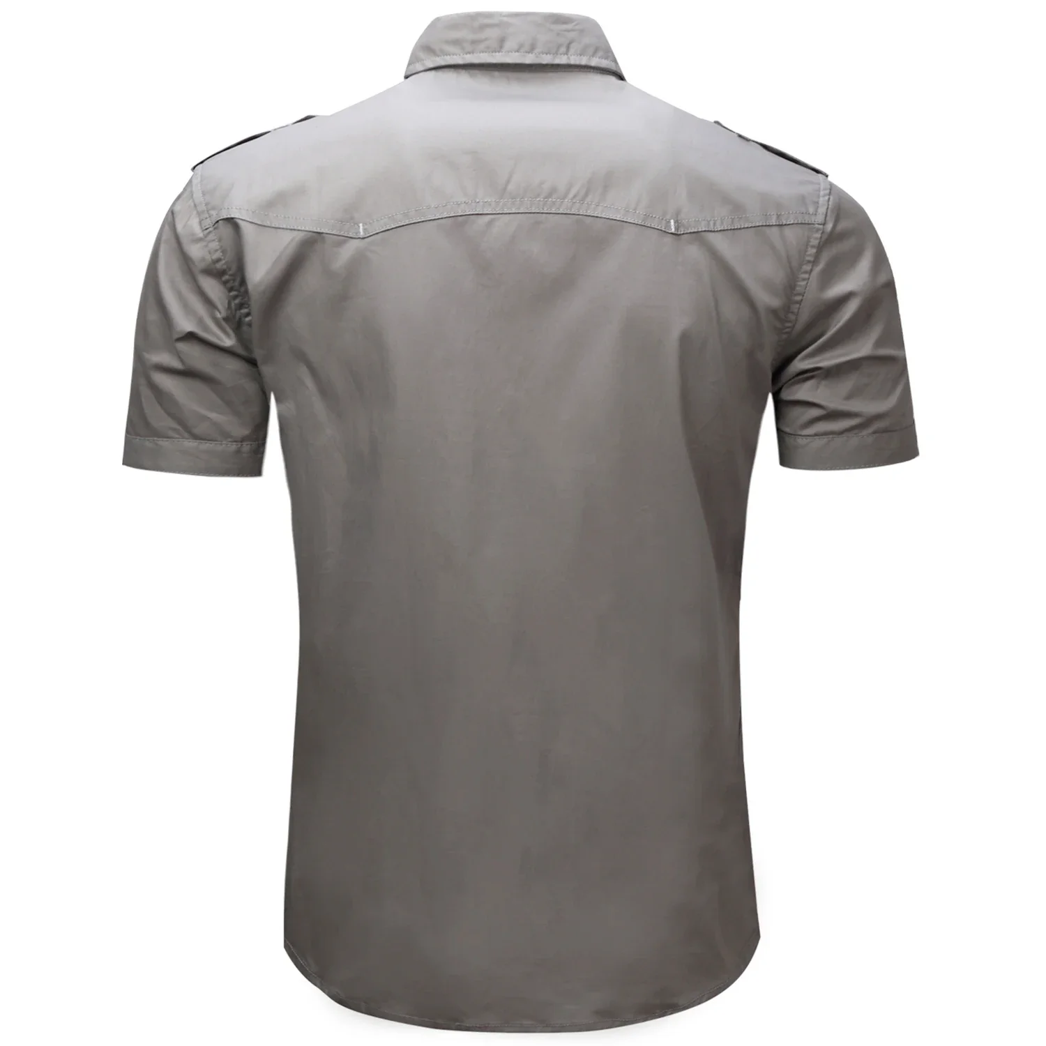 2023 New Fashion Men's Short Sleeve Military Shirt Tops Summer 100% Polyester Solid Color Casual Cargo Work Shirts with Pocket
2023 New Fashion Men's Short Sleeve Military Shirt Tops Summer 100% Polyester Solid Color Casual Cargo Work Shirts with Pocket