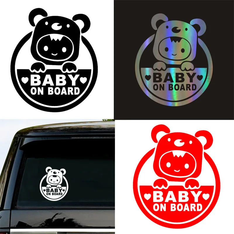 Cartoon Warning Car Reflective Stickers 'Baby on Board' Window Decorative Safety Decals.
Cartoon Warning Car Reflective Stickers 'Baby on Board' Window Decorative Safety Decals.