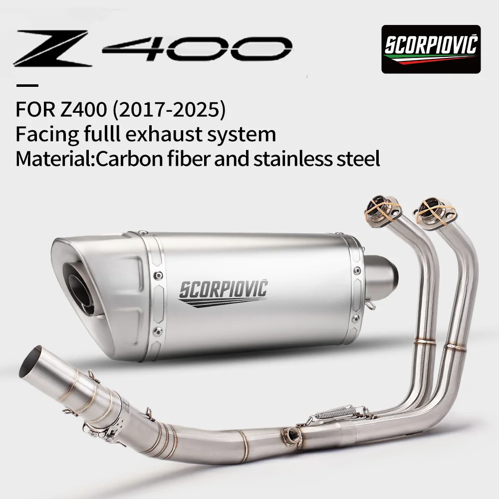 Для Ninja 400 EX400 Z400 17 2018-2024 полная система выхлопной трубы мотоцикла передняя средняя соединительная труба без шнуровки 51 мм
Для Ninja 400 EX400 Z400 17 2018-2024 полная система выхлопной трубы мотоцикла передняя средняя соединительная труба без шнуровки 51 мм