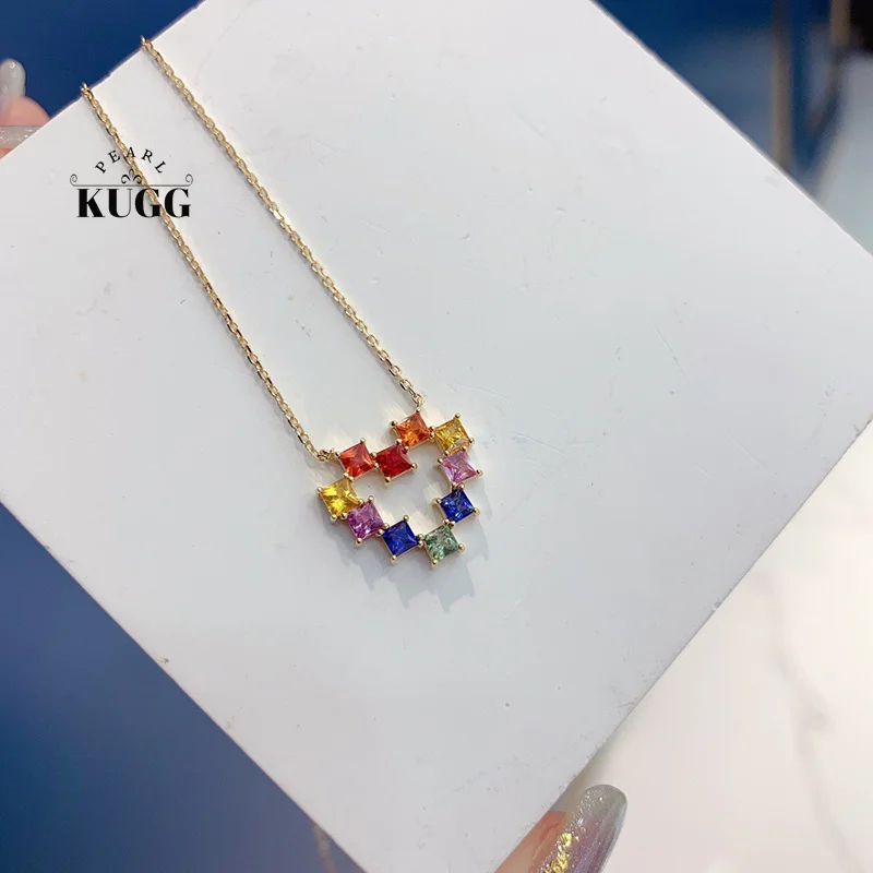KUGG 100% 18K Yellow Gold Necklace Romantic Gentle Style Natural Color Sapphire Pendant Necklace for Women High Party Jewelry
KUGG 100% 18K Yellow Gold Necklace Romantic Gentle Style Natural Color Sapphire Pendant Necklace for Women High Party Jewelry