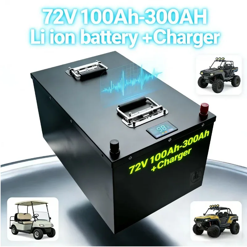 72V High Capacity Li-ion Battery Pack (100Ah-300Ah) with Charger, Professional High Power Battery for 7000W Scooter, Inverter, G
72V High Capacity Li-ion Battery Pack (100Ah-300Ah) with Charger, Professional High Power Battery for 7000W Scooter, Inverter, G