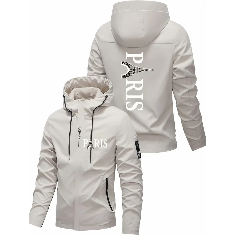 Men's high-quality hooded jacket with "Paris" flag print, casual street zip-up coat, spring and autumn outdoor sports jacket
Men's high-quality hooded jacket with "Paris" flag print, casual street zip-up coat, spring and autumn outdoor sports jacket