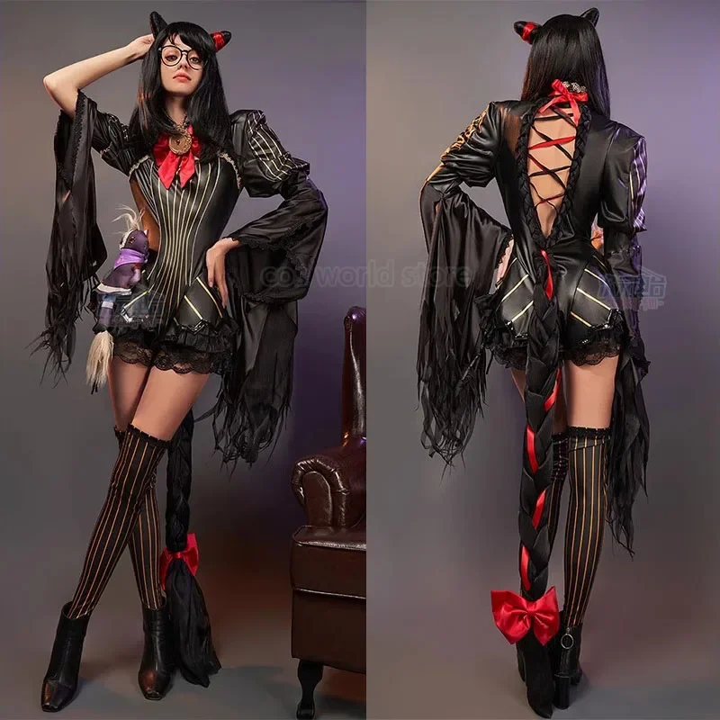 Парик женский для косплея, пикантный костюм с надписью «Game Bayonetta Cereza Umbra Witch», костюм для хвоста, Карнавальная ролевая одежда на Хэллоуин
Парик женский для косплея, пикантный костюм с надписью «Game Bayonetta Cereza Umbra Witch», костюм для хвоста, Карнавальная ролевая одежда на Хэллоуин