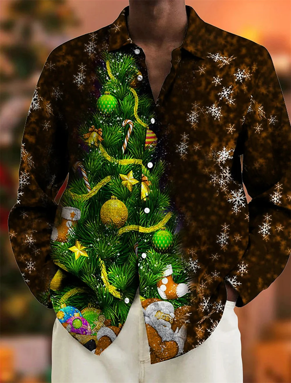 Christmas style casual men's autumn and winter collar long sleeved shirt 3D printed plus size Christmas tree 2024 shirt
Christmas style casual men's autumn and winter collar long sleeved shirt 3D printed plus size Christmas tree 2024 shirt