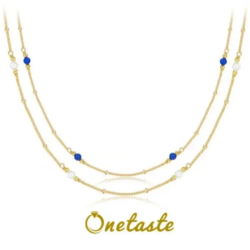 925 Silver Gold Plated Lapis Lazuli Pearl Sphere Chain Station Necklace For Women Simple Tiny Stackable Trendy Rosary Necklaces
925 Silver Gold Plated Lapis Lazuli Pearl Sphere Chain Station Necklace For Women Simple Tiny Stackable Trendy Rosary Necklaces
