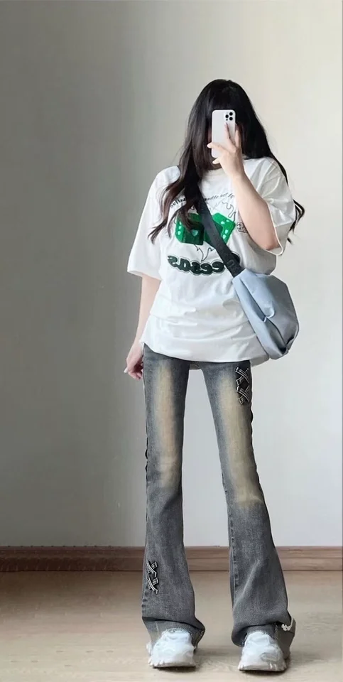 Teens Girls 2026 New Spring and Summer Vintage Blue Flare Jeans Big Girls Slim Fit Korean Fashion Straight Leg Denim Pants
Teens Girls 2026 New Spring and Summer Vintage Blue Flare Jeans Big Girls Slim Fit Korean Fashion Straight Leg Denim Pants