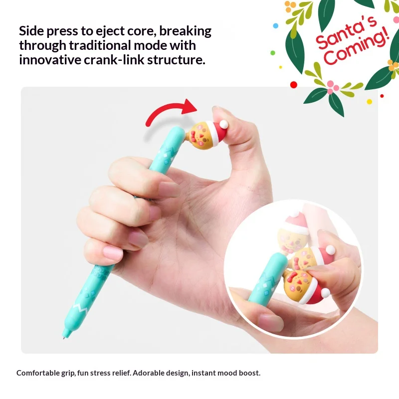 KACO Рождественская ограниченная серия гелевая ручка забавный 3D мультяшный дизайн боковой пресс низкий центр тяжести стабильное письмо офисные канцелярские принадлежности
KACO Рождественская ограниченная серия гелевая ручка забавный 3D мультяшный дизайн боковой пресс низкий центр тяжести стабильное письмо офисные канцелярские принадлежности