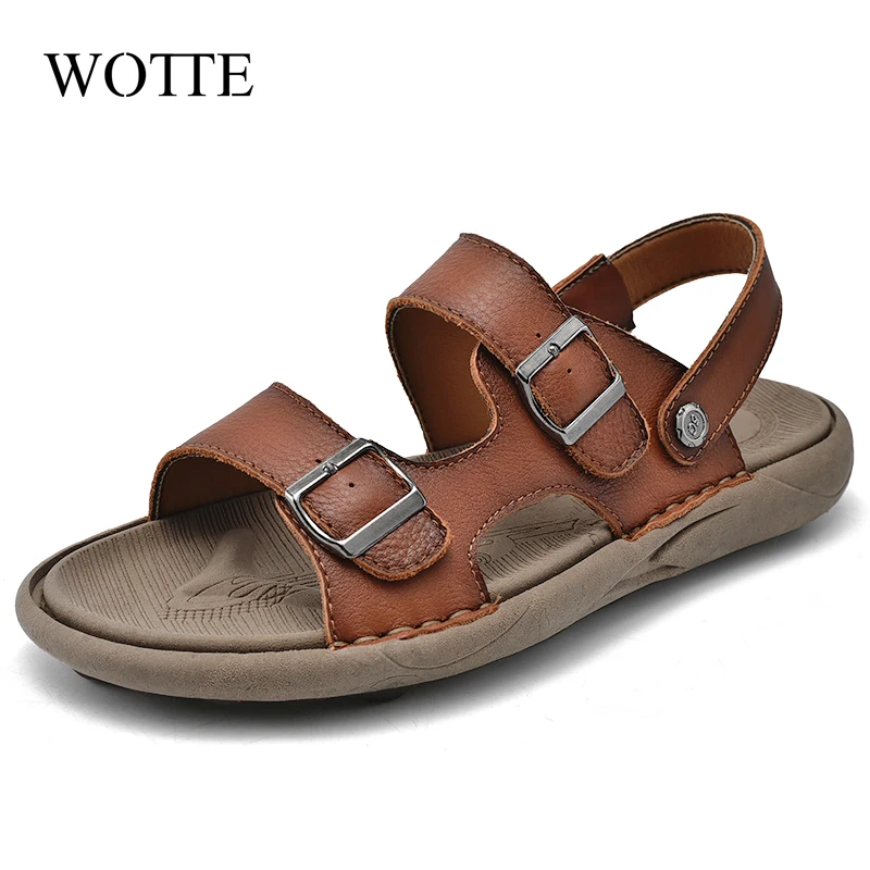 Men's Beach Sandals Casual Leather Breathable Beach Sandals Men's Outdoor Footwear Comfortable Summer Shoes Fashion Slippers
Men's Beach Sandals Casual Leather Breathable Beach Sandals Men's Outdoor Footwear Comfortable Summer Shoes Fashion Slippers