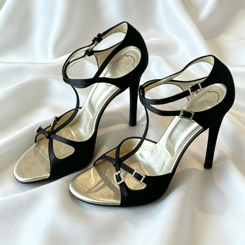 Fashion Cross Tied Heeled Sandals Women Luxury Rhinestone Buckles Embellished Heels Elegant Evening Dress Shoes Zapatos De Mujer
Fashion Cross Tied Heeled Sandals Women Luxury Rhinestone Buckles Embellished Heels Elegant Evening Dress Shoes Zapatos De Mujer