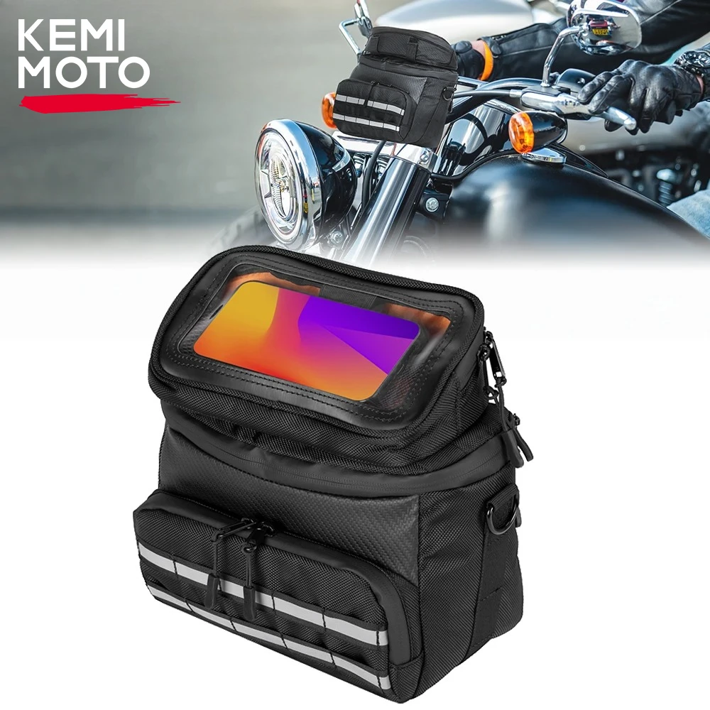 Motorcycle Handlebar Tool Bag 2.5L with Phone Pouch Universal Front Fork Sissy Bar Storage Bags Cruiser Softail Dyna Sportster
Motorcycle Handlebar Tool Bag 2.5L with Phone Pouch Universal Front Fork Sissy Bar Storage Bags Cruiser Softail Dyna Sportster