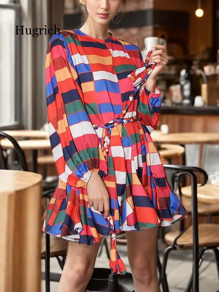 Contrast Women's Spring Autumn Loose Round Neck High Waist Twist Lace Up Beautiful Short Dress
Contrast Women's Spring Autumn Loose Round Neck High Waist Twist Lace Up Beautiful Short Dress