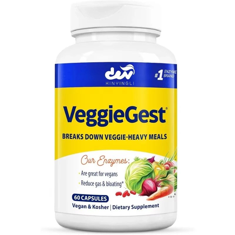 VeggieGest, Digestive Enzymes for Vegan, Vegetarian and Raw Diets, Prevents Gas and Bloating, 60 Count
VeggieGest, Digestive Enzymes for Vegan, Vegetarian and Raw Diets, Prevents Gas and Bloating, 60 Count