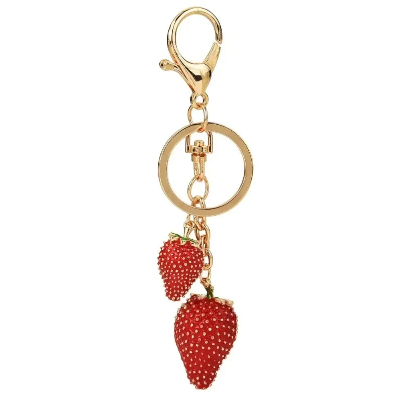 Fashionable little strawberry fruit ladies' car keychains, cute alloy keychains, keychains, bag pendants, bag pendants
Fashionable little strawberry fruit ladies' car keychains, cute alloy keychains, keychains, bag pendants, bag pendants