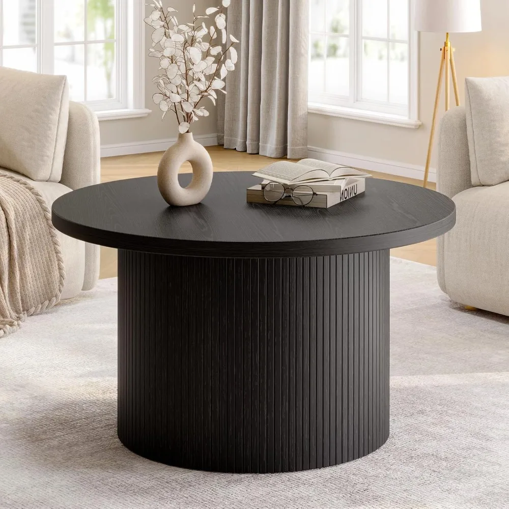 Round Coffee Table, Tambour Design Coffee Tables for Living Room, Mid Century Modern Wood Coffee Table, Drum Accent
Round Coffee Table, Tambour Design Coffee Tables for Living Room, Mid Century Modern Wood Coffee Table, Drum Accent