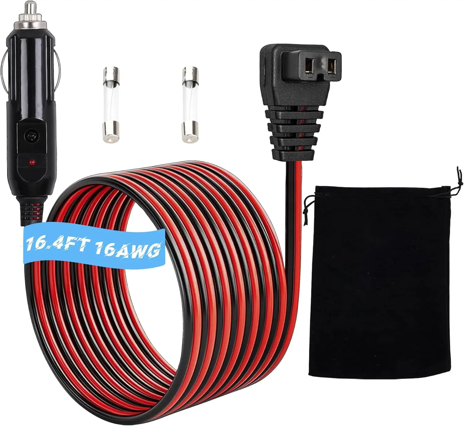 16.4 FT DC Power Cord for Car Fridge 12V/24V Portable Refrigerator Freezer Accessories
16.4 FT DC Power Cord for Car Fridge 12V/24V Portable Refrigerator Freezer Accessories