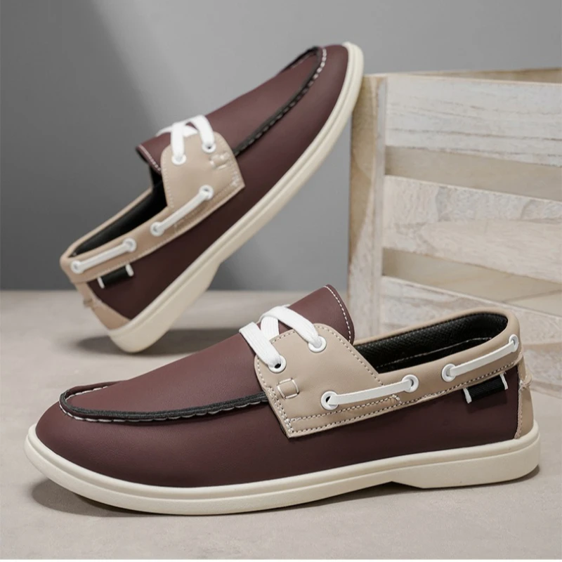 New Shoes for Man Leather Casual Shoes Fashion White Flat Skateboard Shoes Youth Cool Lace-up Loafers
New Shoes for Man Leather Casual Shoes Fashion White Flat Skateboard Shoes Youth Cool Lace-up Loafers